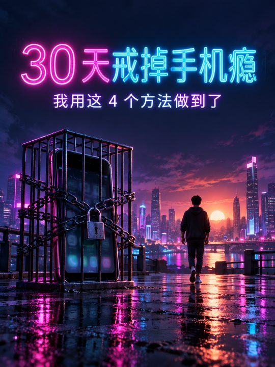霓虹夜景风格的封面样图